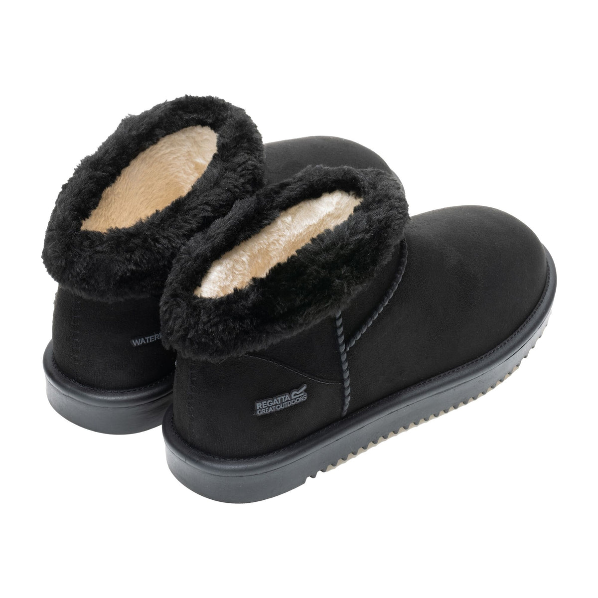 Black - Back - Regatta Womens-Ladies Risley Borg Boots
