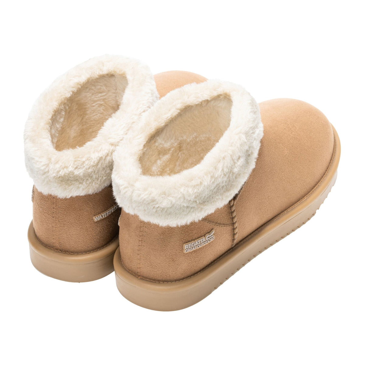Burnt Tan - Back - Regatta Womens-Ladies Risley Borg Boots