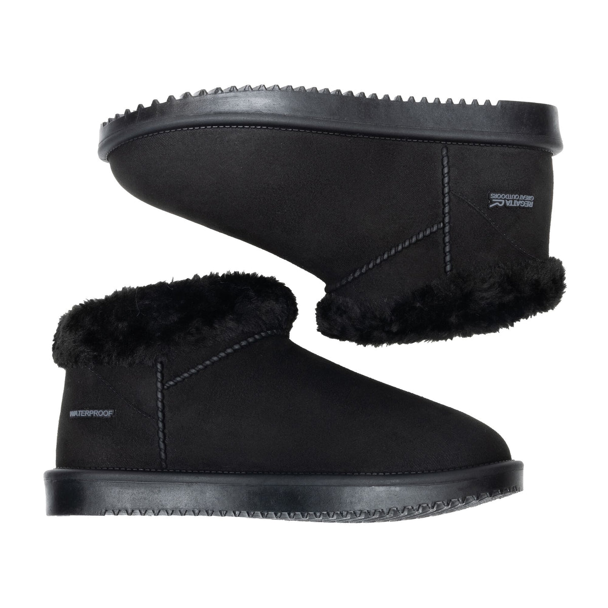 Black - Close up - Regatta Womens-Ladies Risley Borg Boots