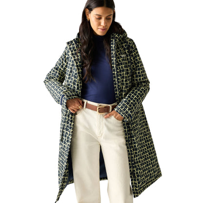 Navy - Front - Regatta Womens-Ladies Orla Eclipse Long Length Waterproof Jacket