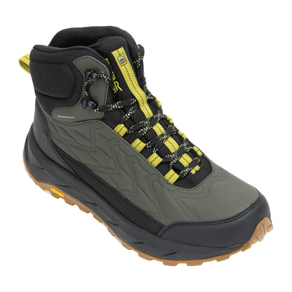 Dark Khaki-Cypress Green - Close up - Regatta Mens Onyx Mid Cut Walking Boots
