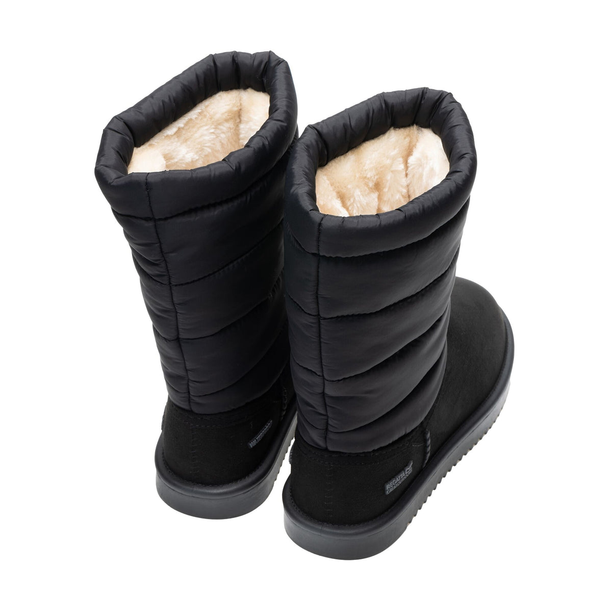 Black - Back - Regatta Womens-Ladies Risley Waterproof Baffled Stitching Boots