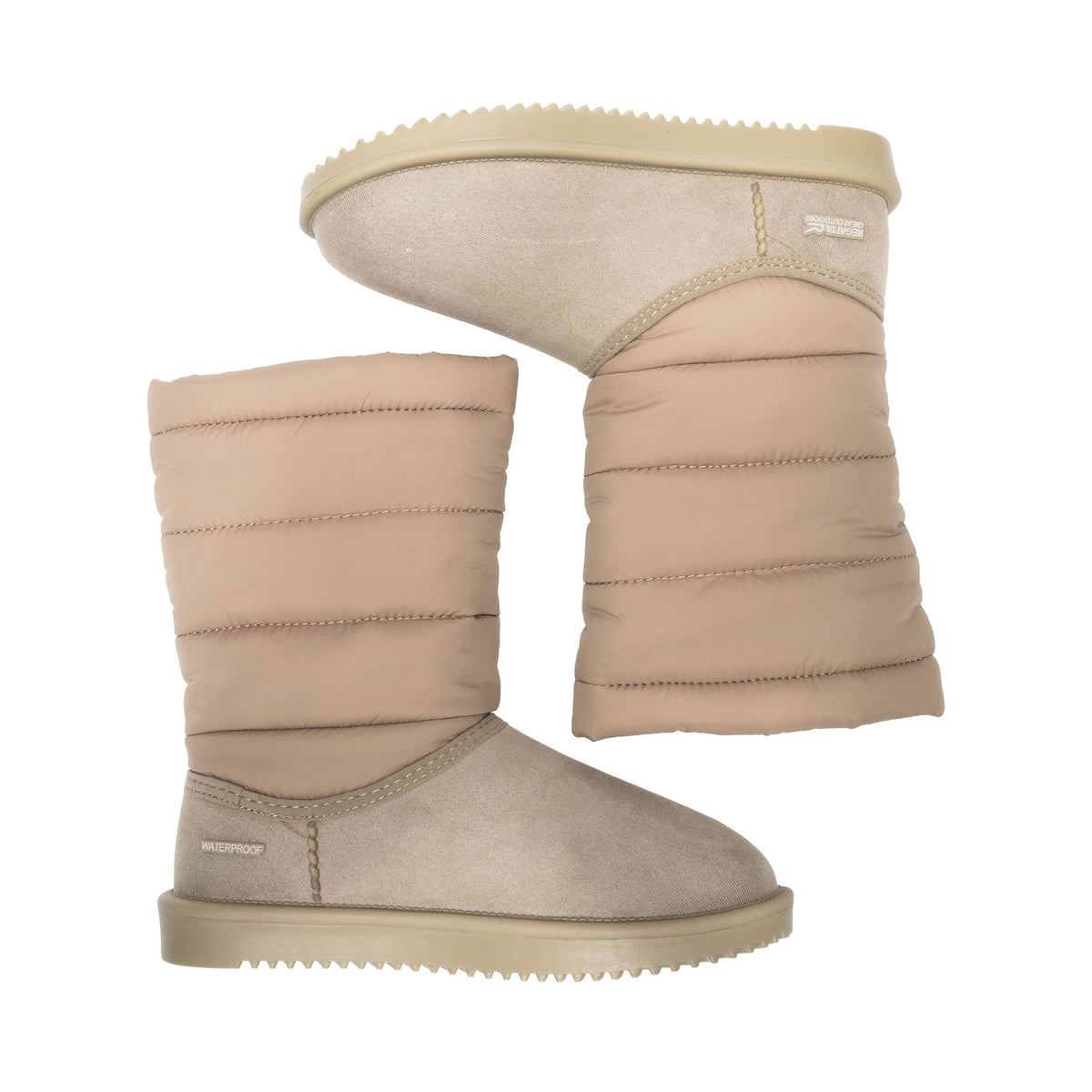 Soft Taupe - Close up - Regatta Womens-Ladies Risley Waterproof Baffled Stitching Boots