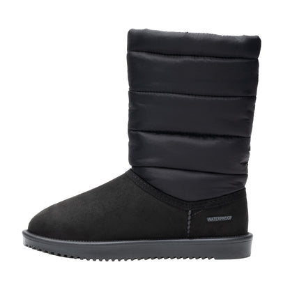 Black - Side - Regatta Womens-Ladies Risley Waterproof Baffled Stitching Boots