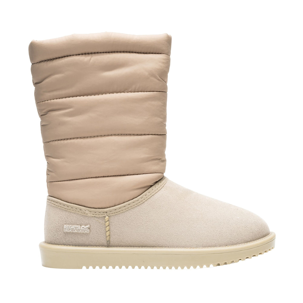 Soft Taupe - Front - Regatta Womens-Ladies Risley Waterproof Baffled Stitching Boots