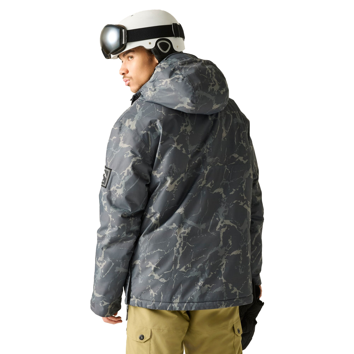 Black - Back - Dare 2B Mens Freeride III Cracked Overhead Ski Jacket