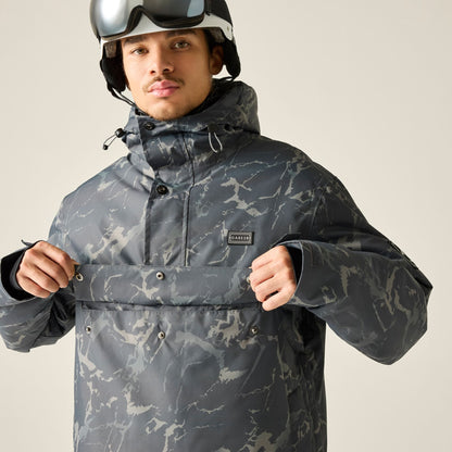Black - Pack Shot - Dare 2B Mens Freeride III Cracked Overhead Ski Jacket