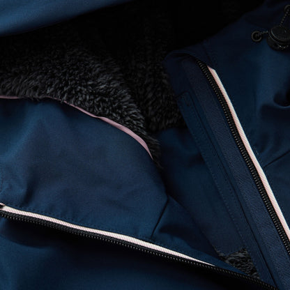 Navy-Black - Pack Shot - Regatta Womens-Ladies Waterproof Insulated Jacket