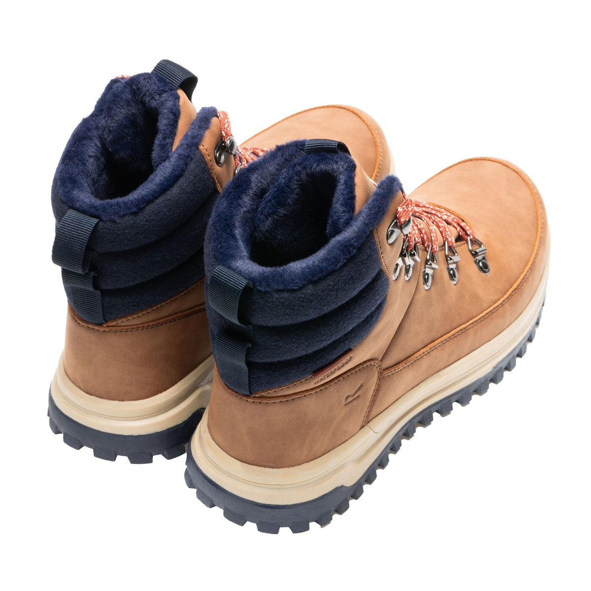 Saddle Brown-Navy - Back - Regatta Mens Winsfield Walking Boots