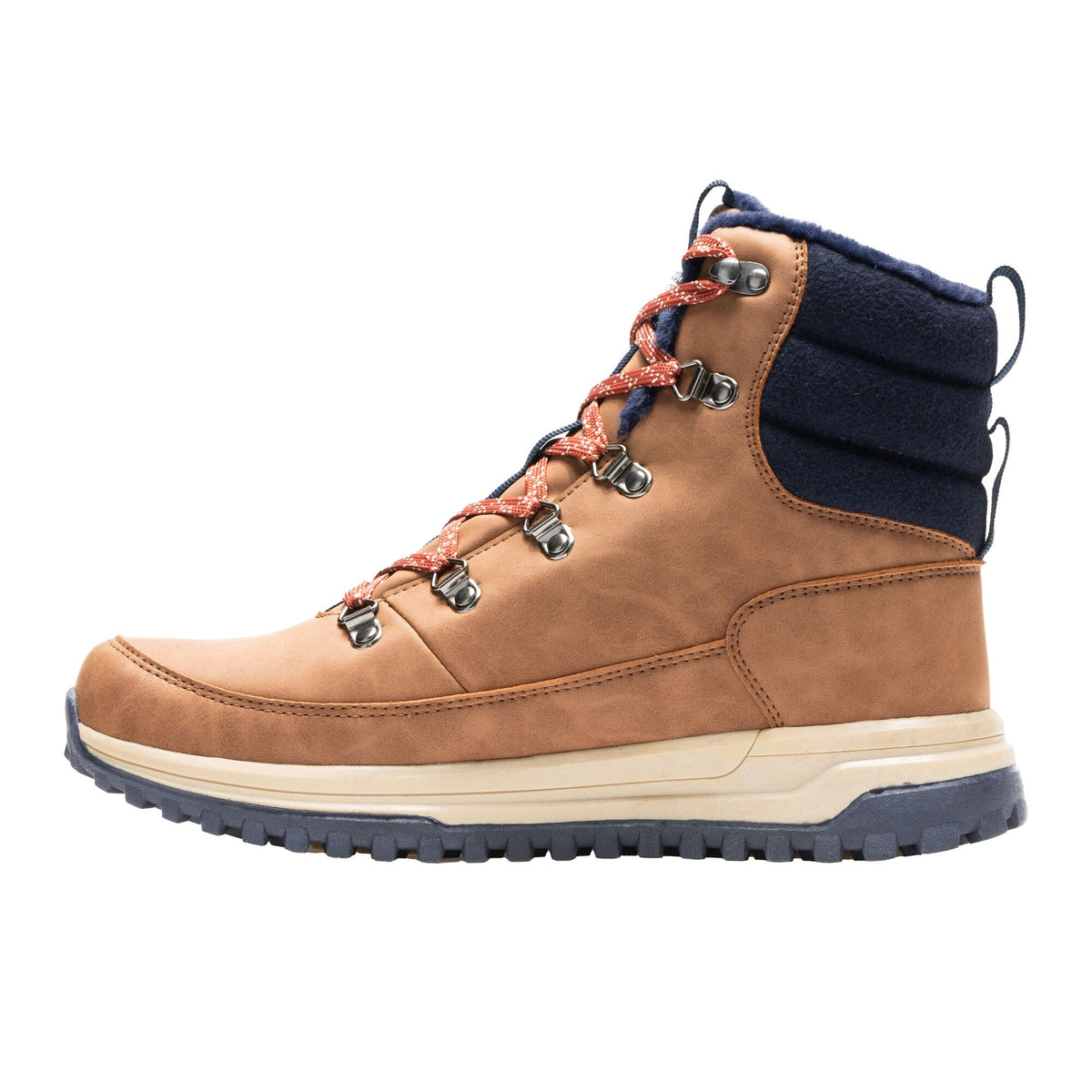 Saddle Brown-Navy - Side - Regatta Mens Winsfield Walking Boots