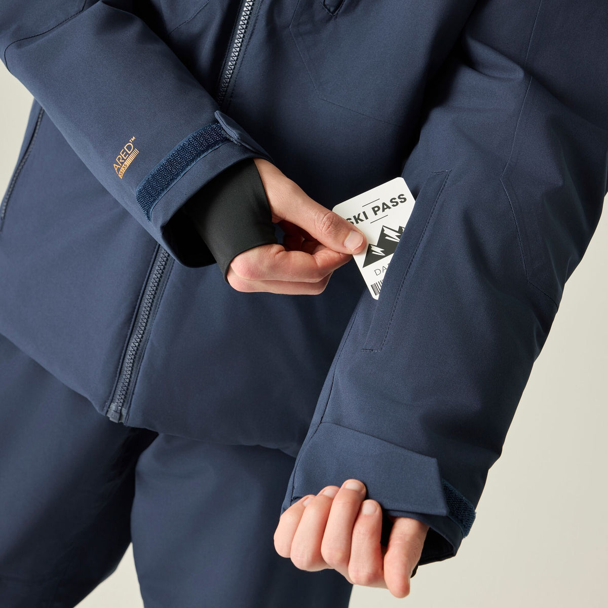 Navy - Close up - Dare 2B Mens Eagle IV Ski Jacket