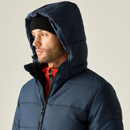 Navy - Pack Shot - Regatta Mens Montor Water Repellent Padded Jacket