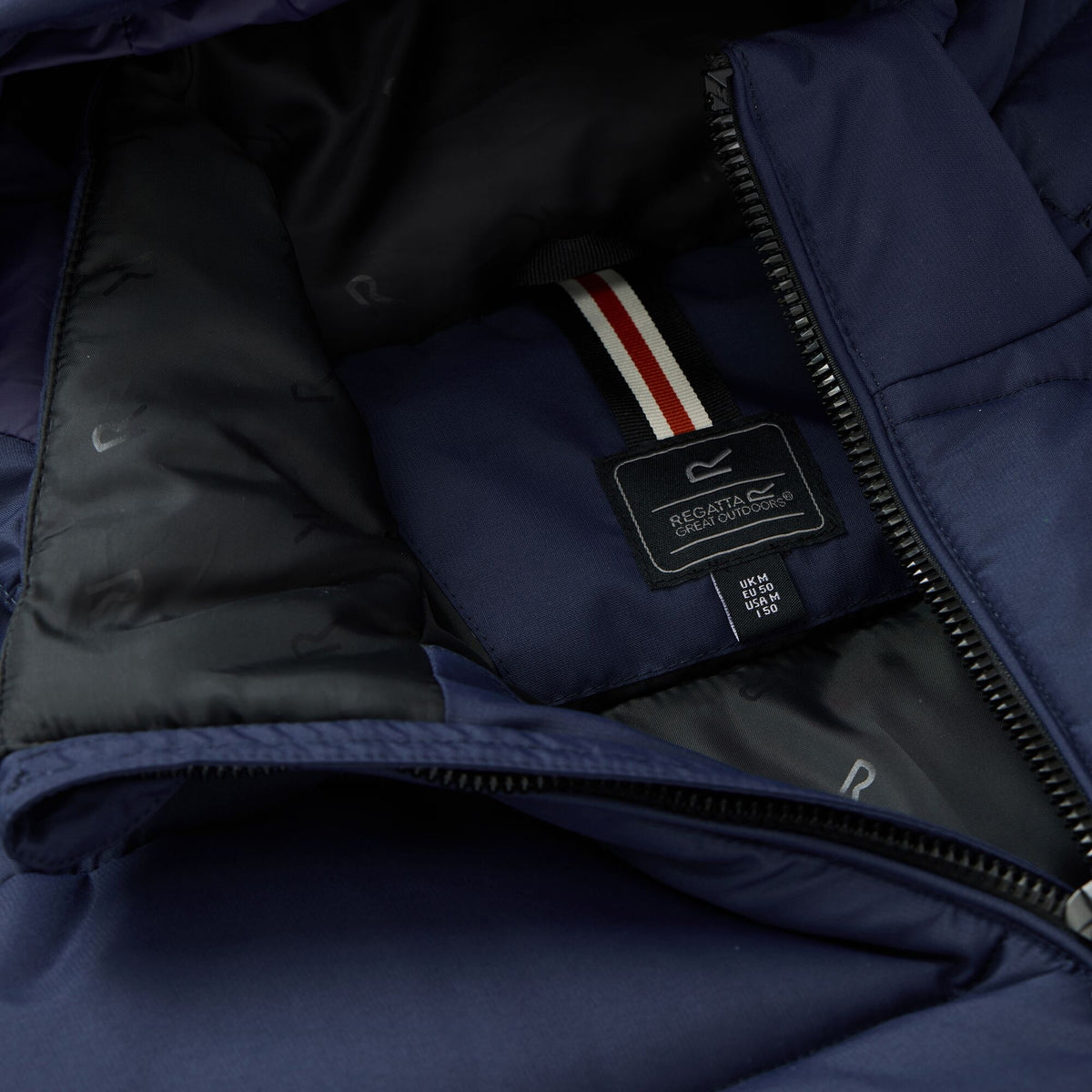 Navy - Close up - Regatta Mens Montor Water Repellent Padded Jacket