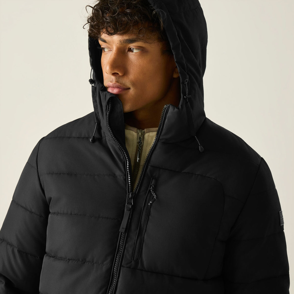Black-Iron - Close up - Regatta Mens Frankie Padded Jacket
