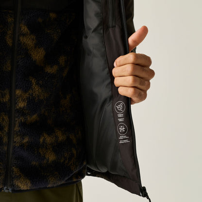 Black - Close up - Regatta Mens Allston Waterproof Jacket