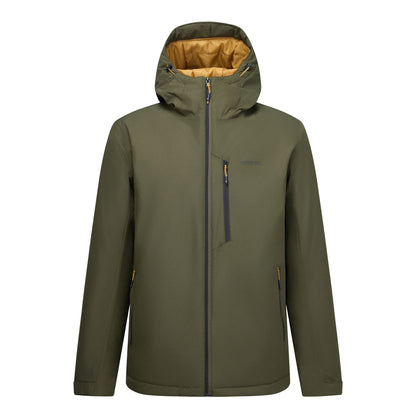 Dark Khaki-Wood Brown - Front - Regatta Mens Allston Waterproof Jacket