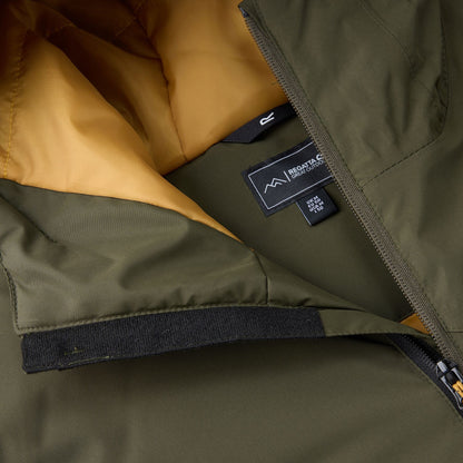 Dark Khaki-Wood Brown - Pack Shot - Regatta Mens Allston Waterproof Jacket