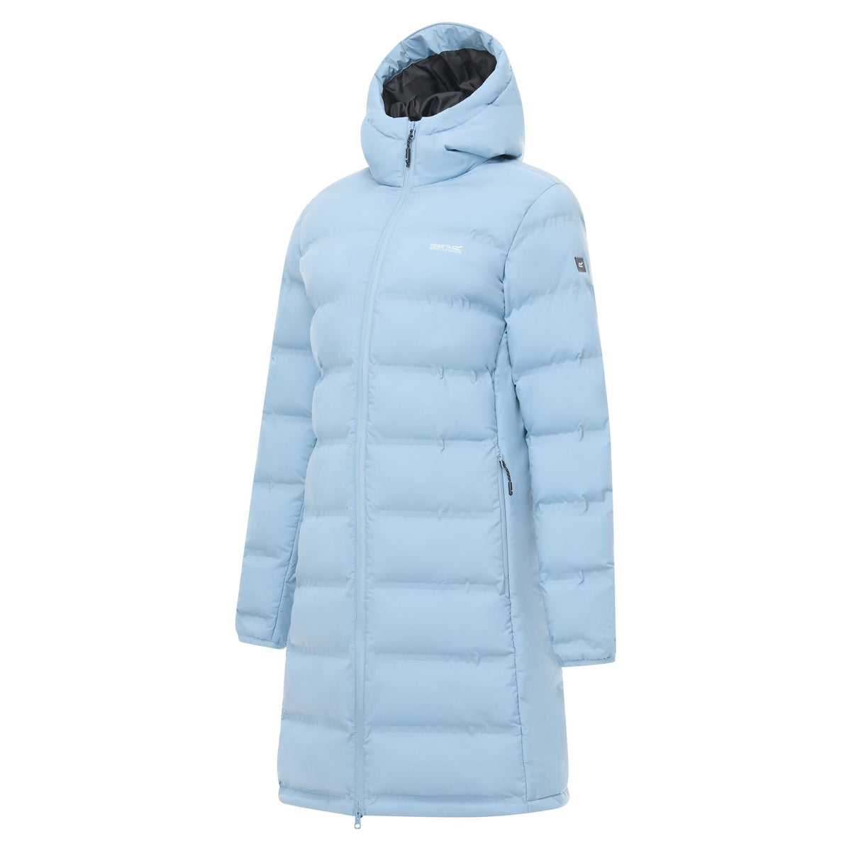 Dusky Blue - Side - Regatta Womens-Ladies Altoro Longline Padded Jacket