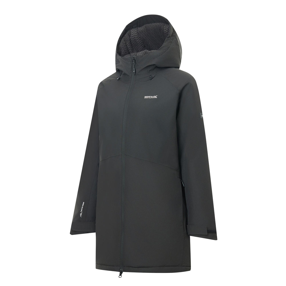 Black - Side - Regatta Womens-Ladies Mabrie Insulated Waterproof Jacket