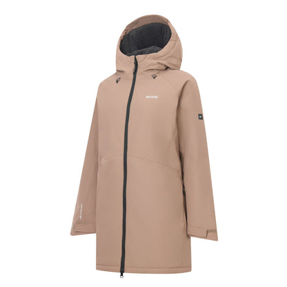 Mocha - Side - Regatta Womens-Ladies Mabrie Insulated Waterproof Jacket