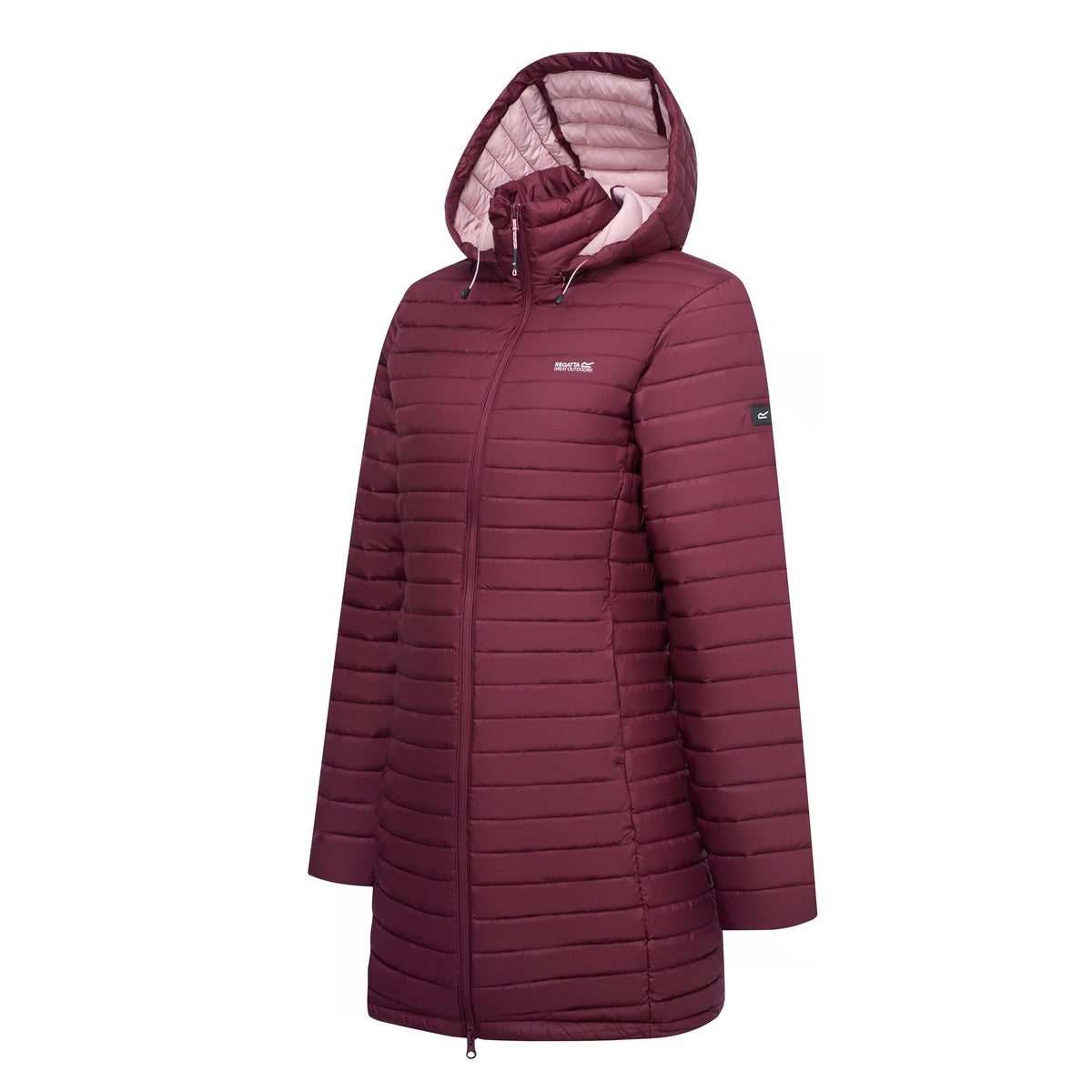 Fig - Side - Regatta Womens-Ladies Selenar Quilted Long Jacket