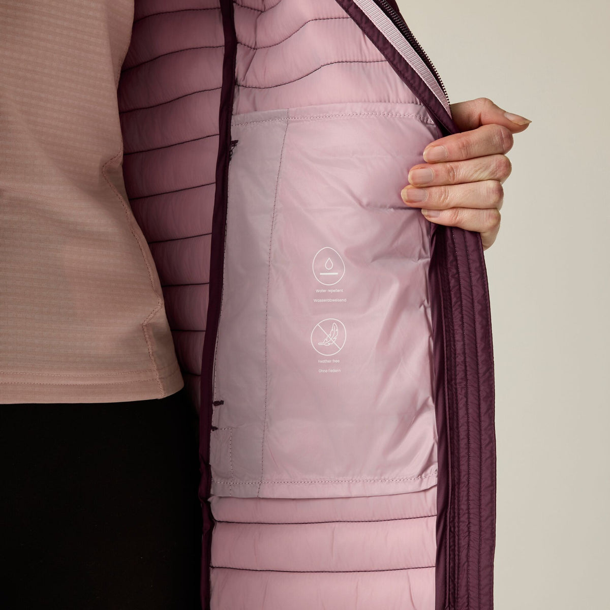 Fig - Close up - Regatta Womens-Ladies Selenar Quilted Long Jacket