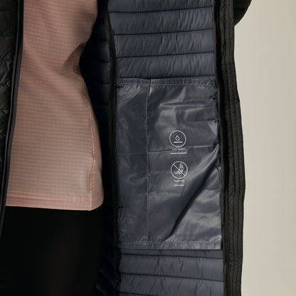 Black - Pack Shot - Regatta Womens-Ladies Selenar Quilted Long Jacket