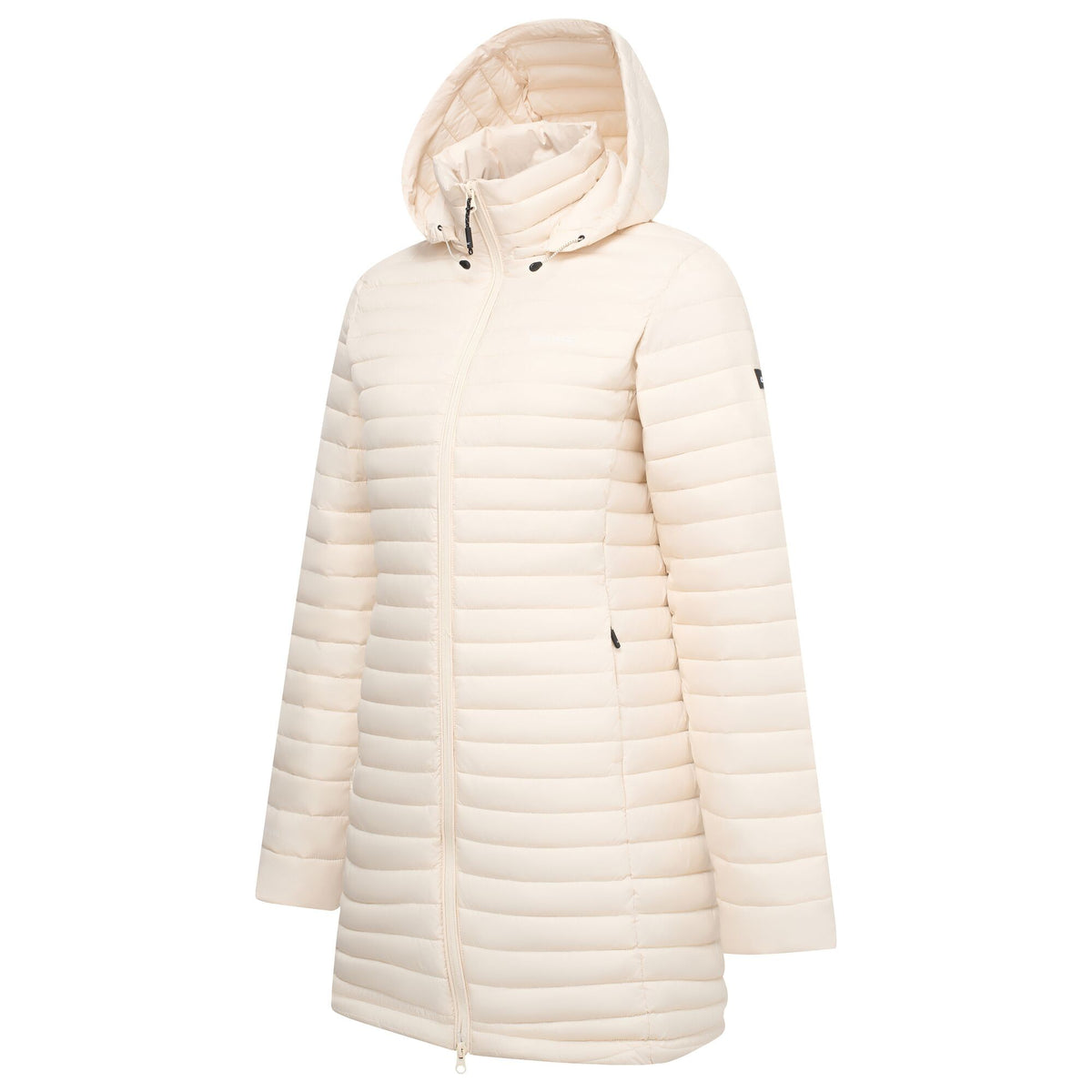 Light Vanilla - Side - Regatta Womens-Ladies Selenar Quilted Long Jacket