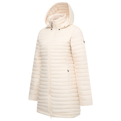 Light Vanilla - Side - Regatta Womens-Ladies Selenar Quilted Long Jacket