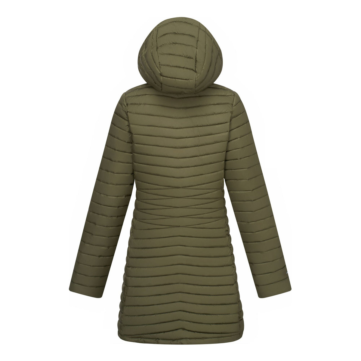 Olive Night - Back - Regatta Womens-Ladies Selenar Quilted Long Jacket