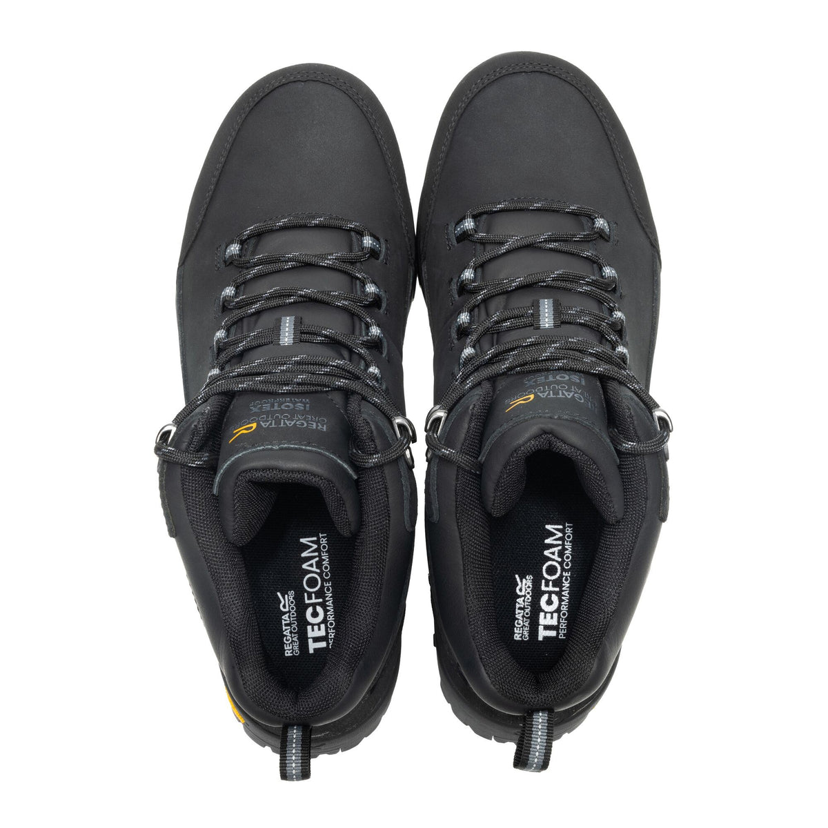 Black - Lifestyle - Regatta Mens Burrell Leather Walking Boots