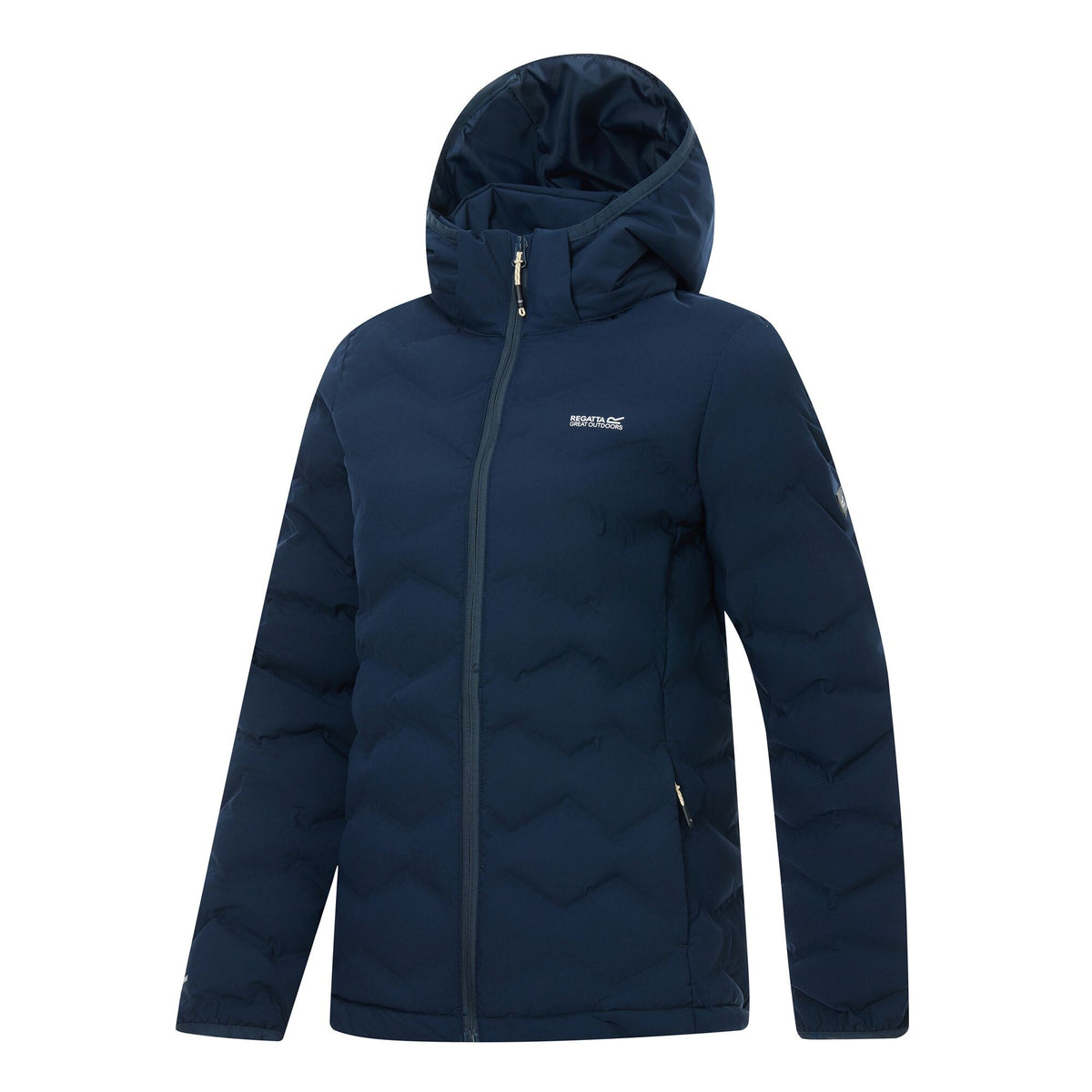 Navy - Side - Regatta Womens-Ladies Deyla Quilted Padded Jacket
