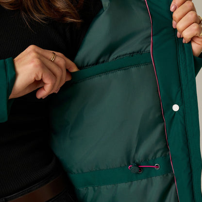 Deep Pine - Close up - Regatta Womens-Ladies Melina Waterproof Jacket