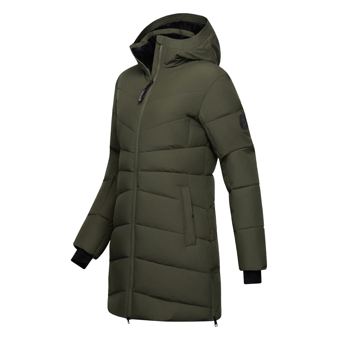 Dark Khaki - Side - Regatta Womens-Ladies Slim Padded Jacket