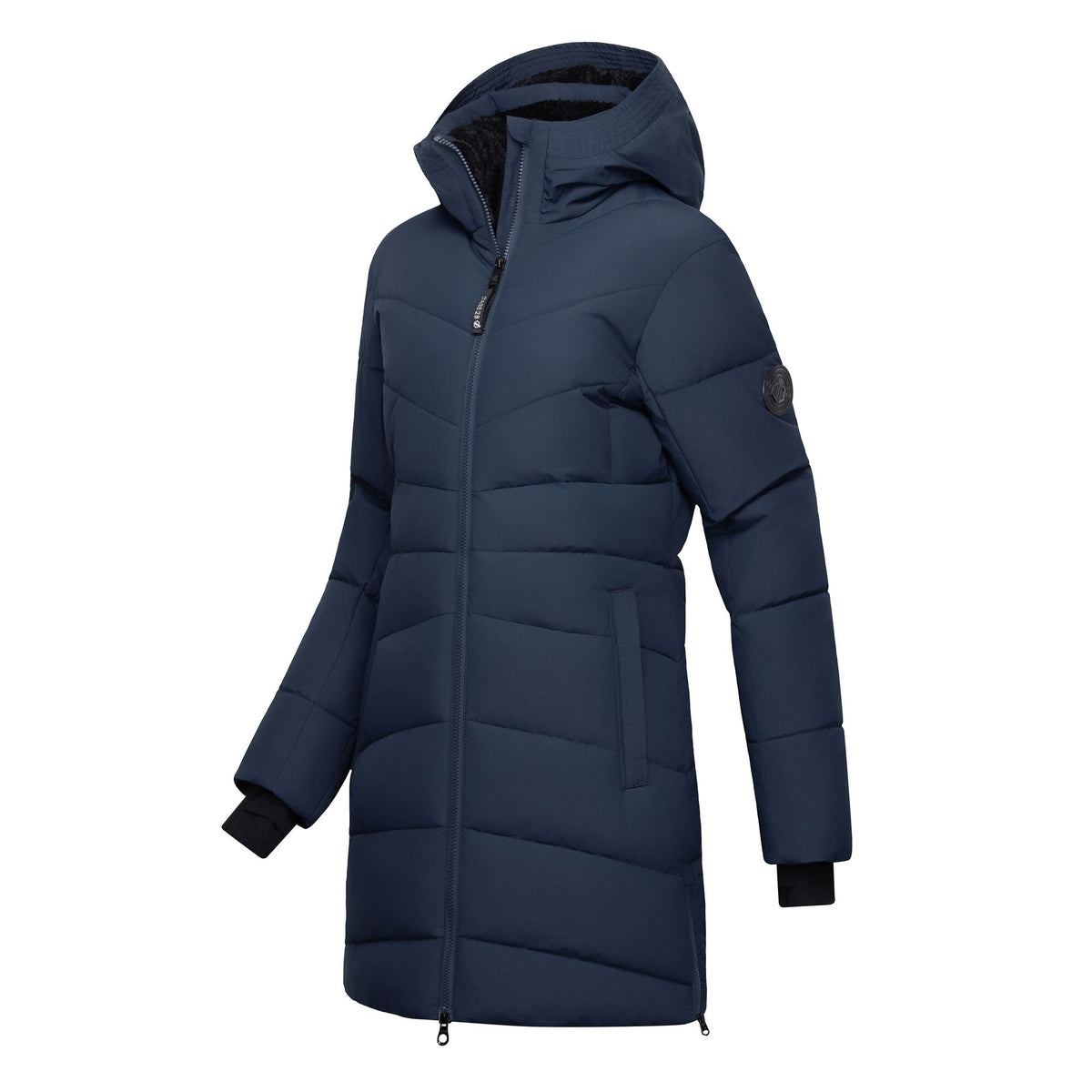 Navy - Side - Regatta Womens-Ladies Slim Padded Jacket