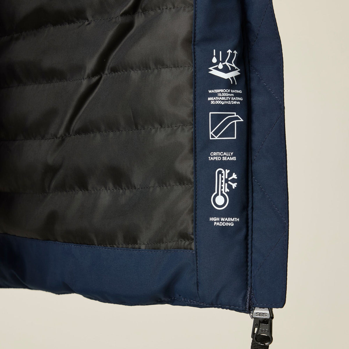 Navy - Pack Shot - Regatta Womens-Ladies Slim Padded Jacket