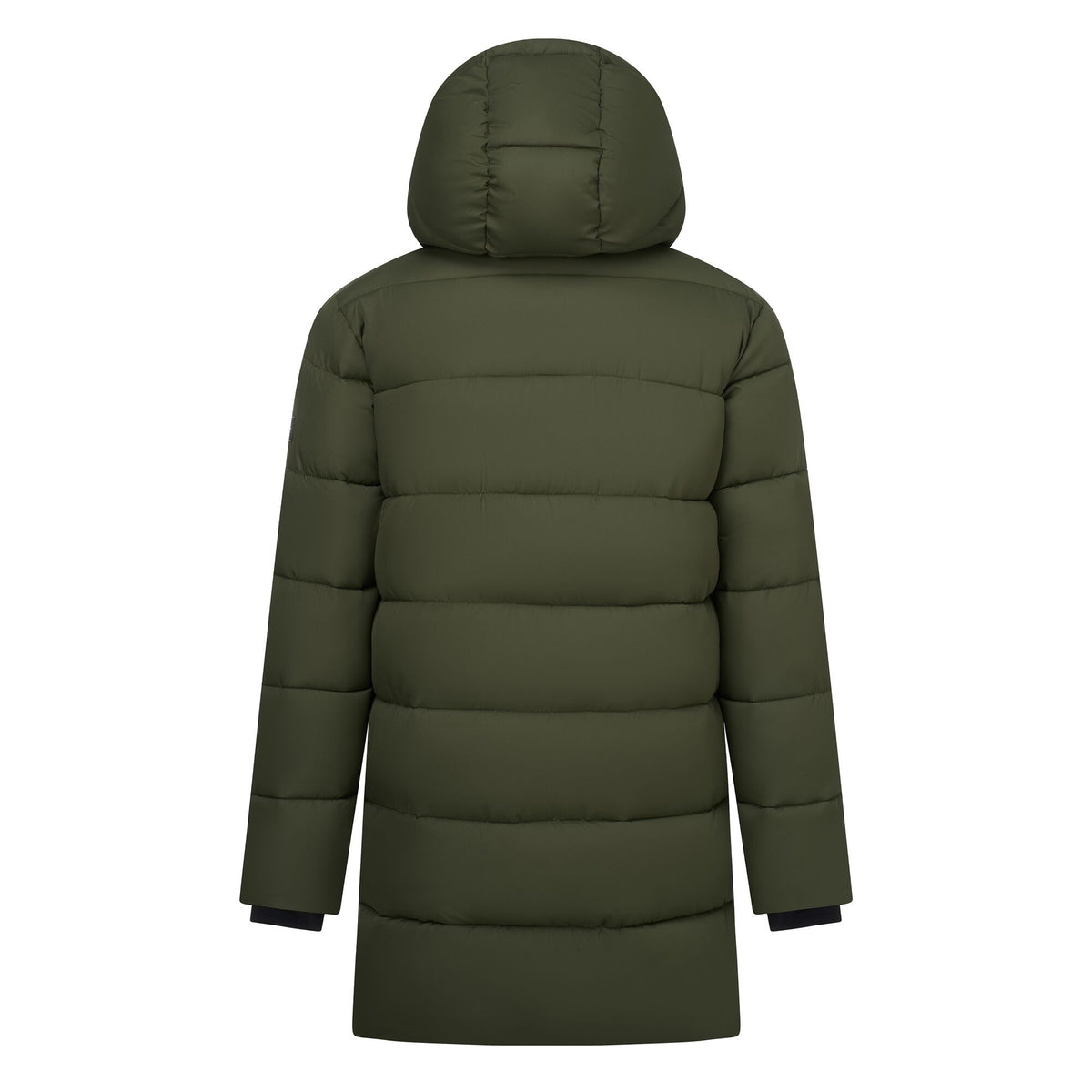 Dark Khaki-Nephrite Green - Back - Regatta Mens Marek Longline Hybrid Jacket