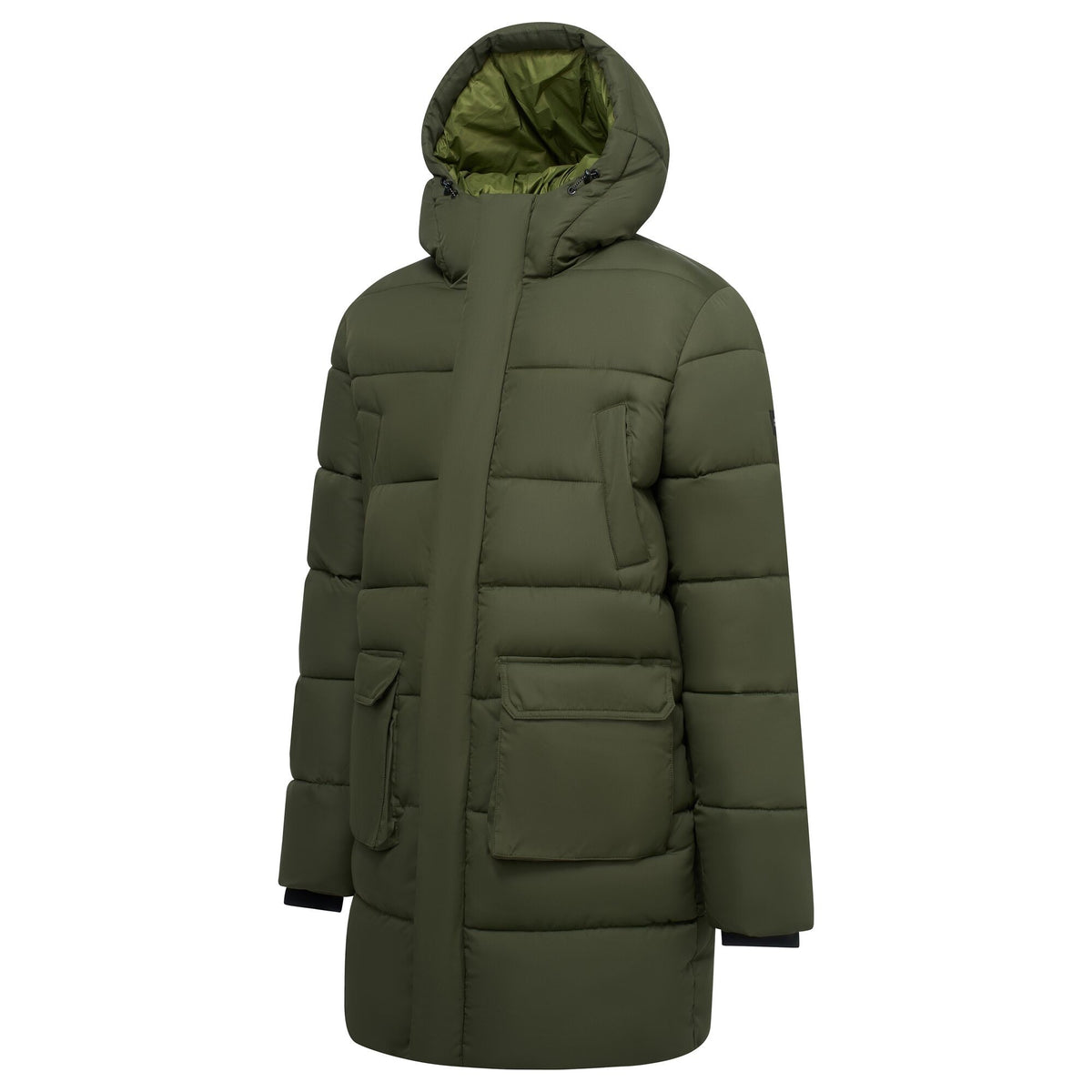 Dark Khaki-Nephrite Green - Side - Regatta Mens Marek Longline Hybrid Jacket
