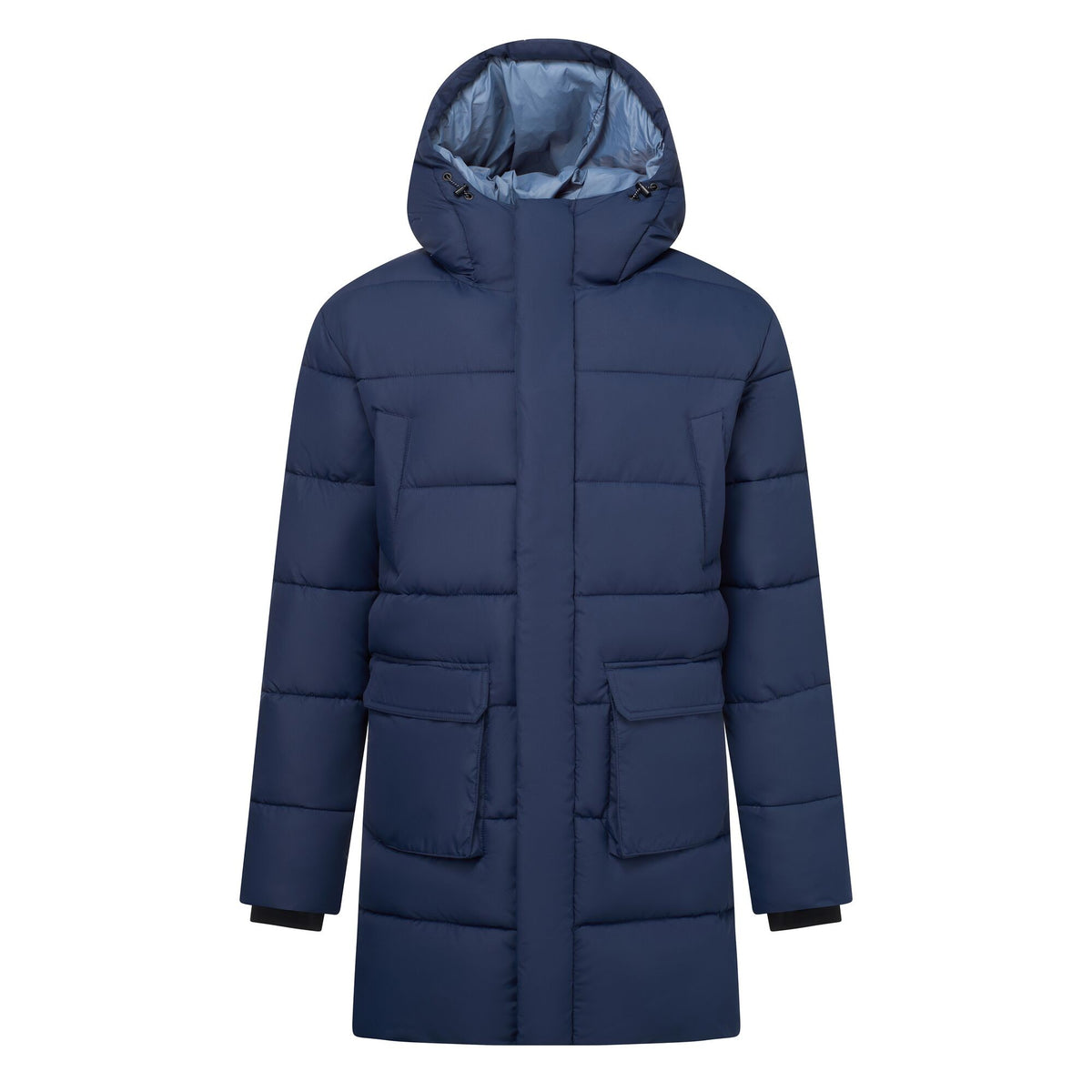 Navy-Grey Mirage - Front - Regatta Mens Marek Longline Hybrid Jacket