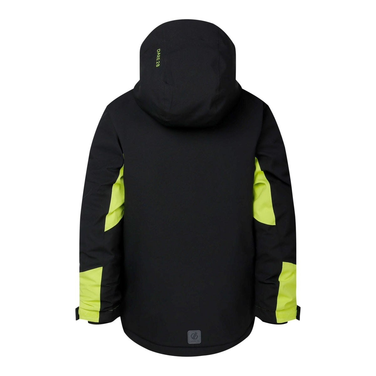 Black-Wild Lime - Back - Dare 2B Childrens-Kids Rip It Ski Jacket