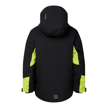 Black-Wild Lime - Back - Dare 2B Childrens-Kids Rip It Ski Jacket