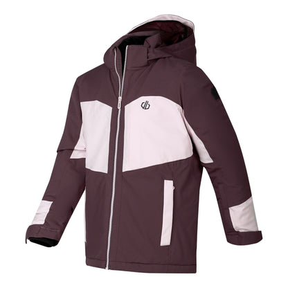 Huckleberry-Pink Haze - Side - Dare 2B Childrens-Kids Rip It Ski Jacket