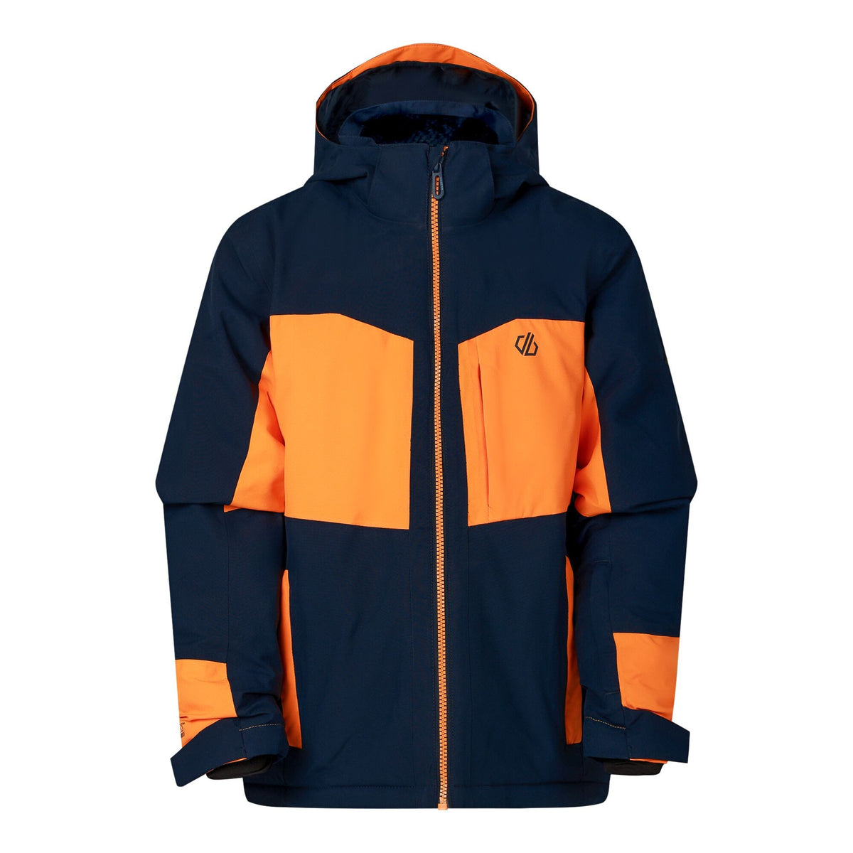 Navy-Electric Orange - Front - Dare 2B Childrens-Kids Rip It Ski Jacket