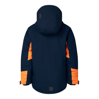 Navy-Electric Orange - Back - Dare 2B Childrens-Kids Rip It Ski Jacket