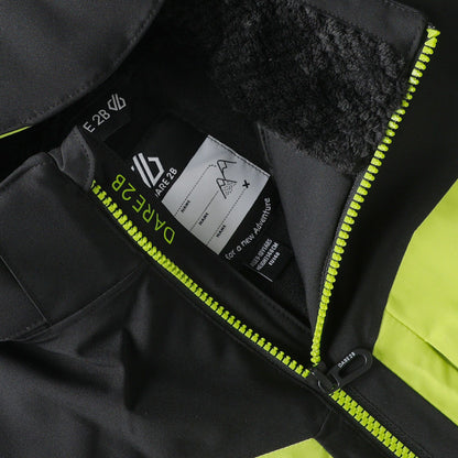 Black-Wild Lime - Pack Shot - Dare 2B Childrens-Kids Rip It Ski Jacket