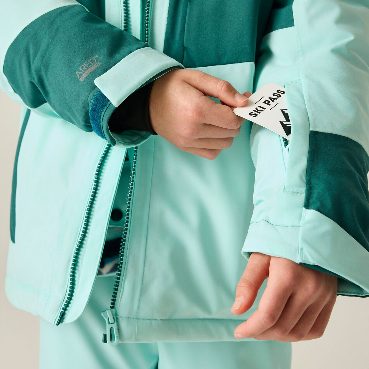 Water Ballet-Mediterranea - Close up - Dare 2B Childrens-Kids Rip It Ski Jacket