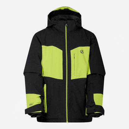 Black-Wild Lime - Front - Dare 2B Childrens-Kids Rip It Ski Jacket