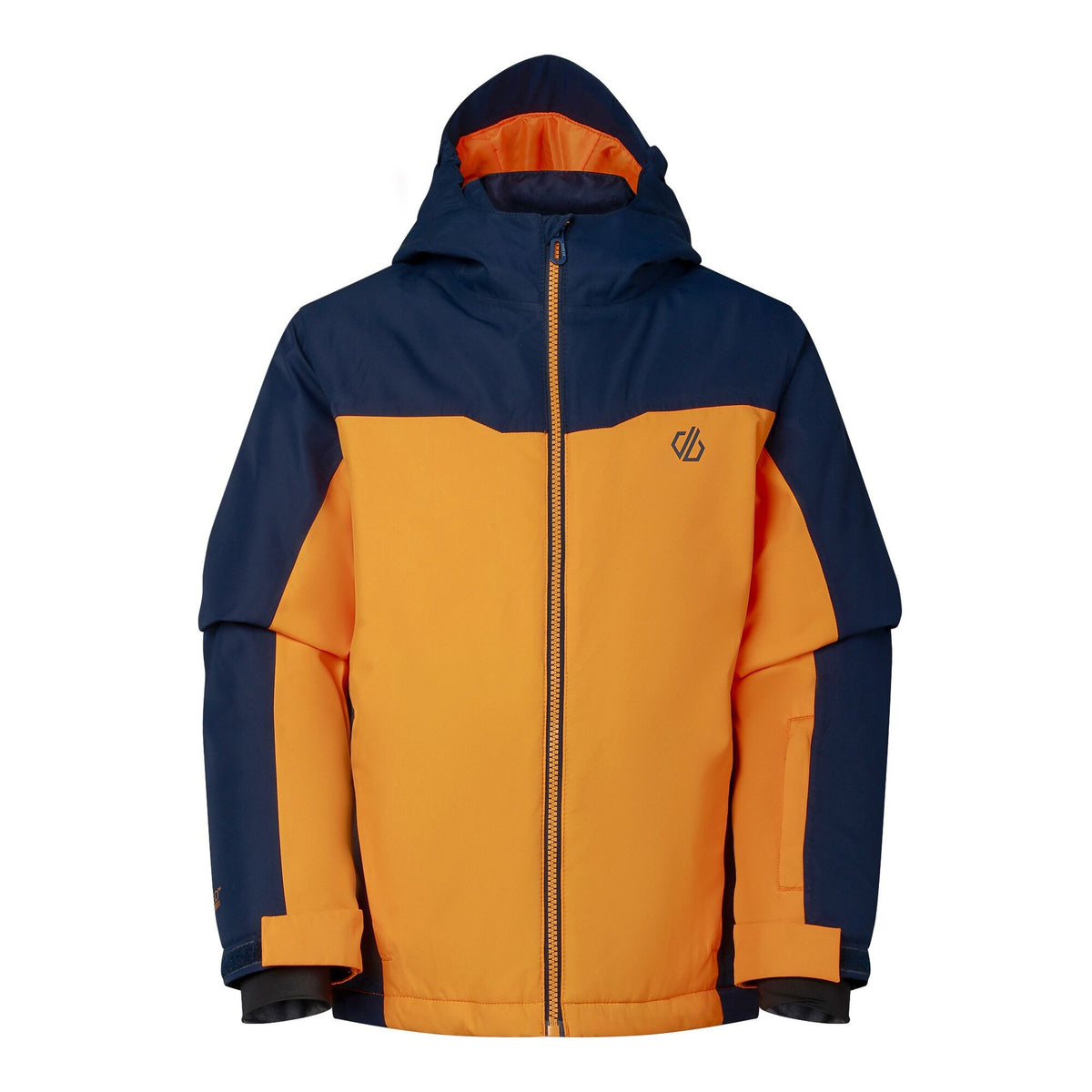 Electric Orange - Front - Dare 2B Childrens-Kids Piste Two Tone Ski Jacket
