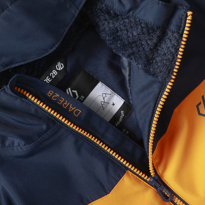 Electric Orange - Close up - Dare 2B Childrens-Kids Piste Two Tone Ski Jacket