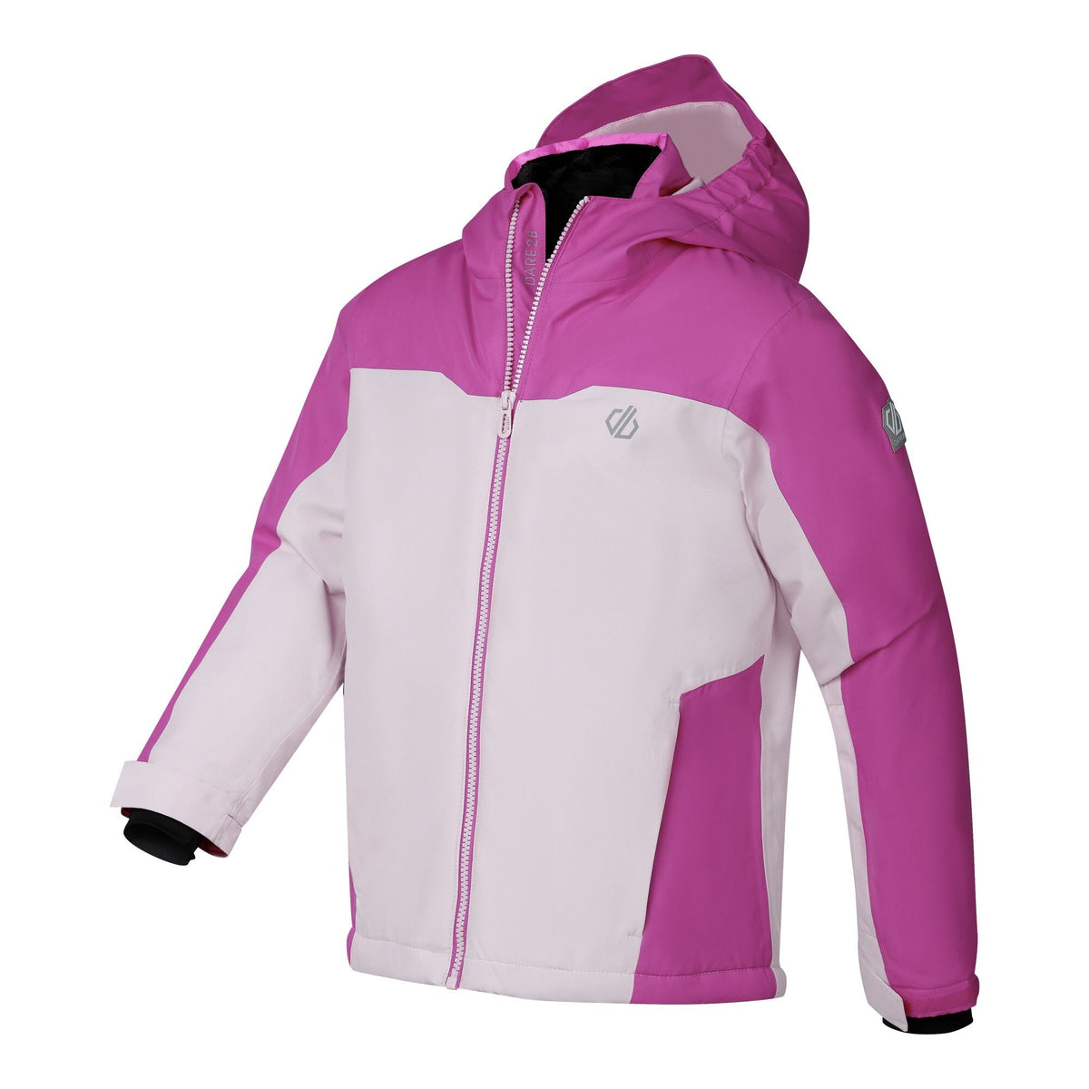 Extreme Pink - Side - Dare 2B Childrens-Kids Piste Two Tone Ski Jacket